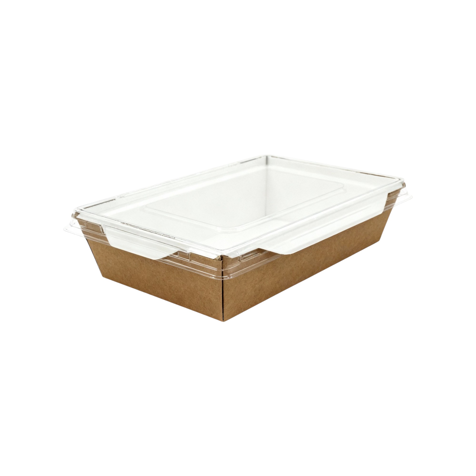 Контейнер ECO OpSalad DoECO 400 мл с прозрачной крышкой, крафт, 145×95×45 мм, 50 шт. от производителя в Кирове