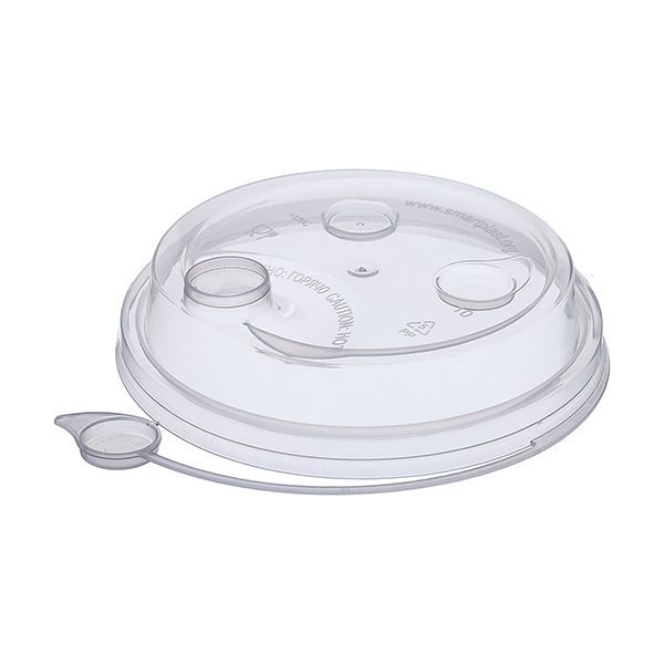 крышка д/стакана 300,400мл d=90мм прозрачная глянцевая с питейником ПП ПР *