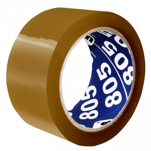 Упаковочный скотч Unibob 805, 50 мм × 66 м, 50 мкм, коричневый от производителя в Кирове