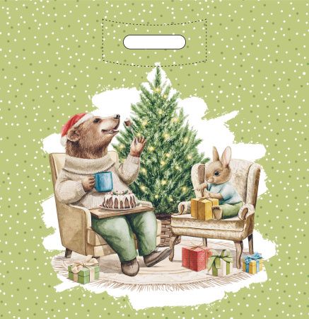 пакеты выр. 45х45 Новогоднее чаепитие НГ 2А