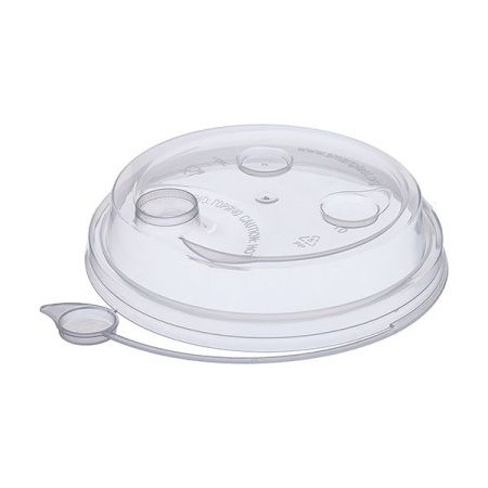 крышка д/стакана 300,400мл d=90мм прозрачная глянцевая с питейником ПП СП *