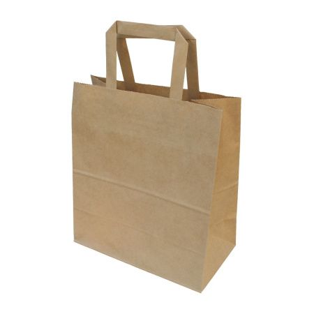 сумка бум. крафт 37х32х20 с плоск. ручками