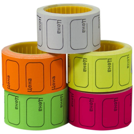 этикет-лента "Цена" 30х20 цветн мини