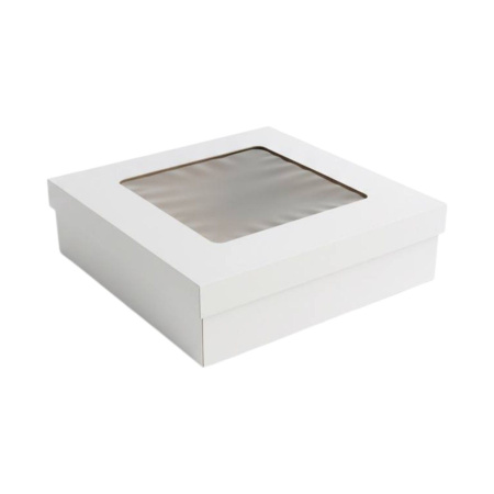 коробка бум. д/кейтеринга 300х300х80 с окном