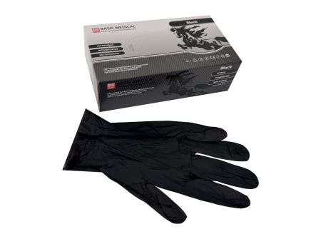 перчатки нитриловые ЧЕРНЫЕ L 50пар