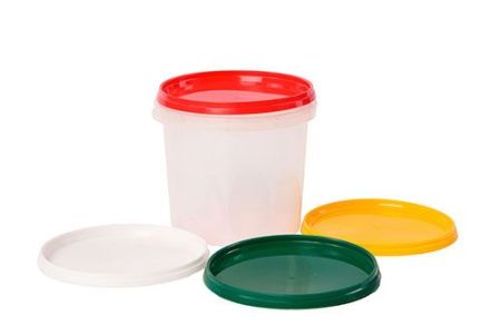 банка 0,8л прозр. желтая крышка d=130/90 ПМ