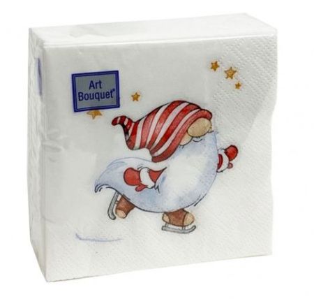 НГ салфетки 20х20 Веселый  человечек/250