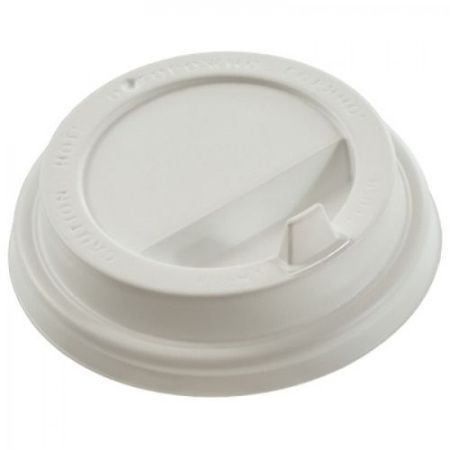 крышка д/стакана 300,400мл d=90мм белая с питейником/100 *