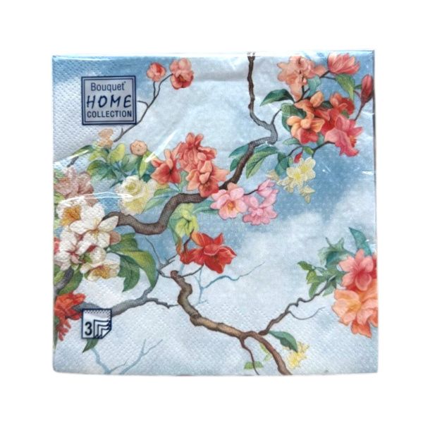 салфетки 3-сл 33х33 АРТ БУКЕТ Весеннее цветение/20