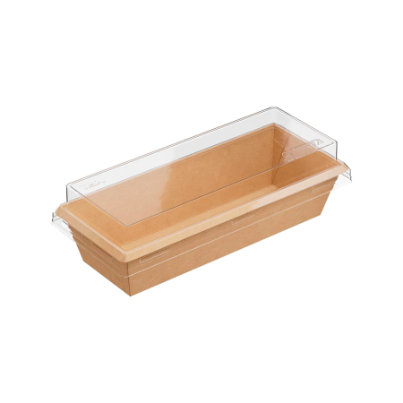 контейнер бум. 700 мл OneClick с купольной крышкой/215х85х70/50