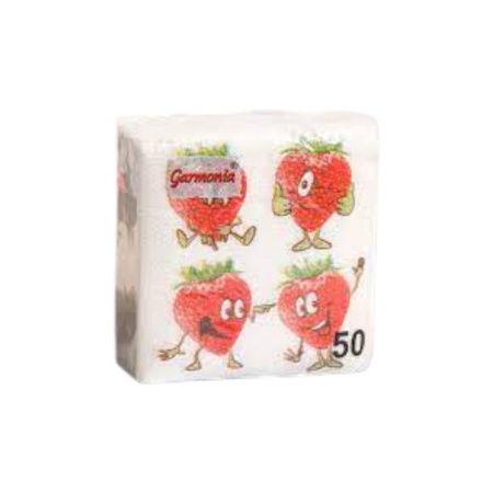 салфетки 25х25 Клубника /50