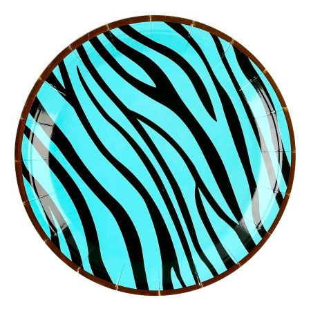 тарелка d=180 карт. Полоски (синий)/6