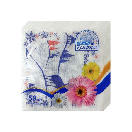 НГ салфетки 25х25 НГ Тройка/50