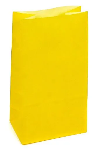 пакет бум. крафт 24х13х8 желтый