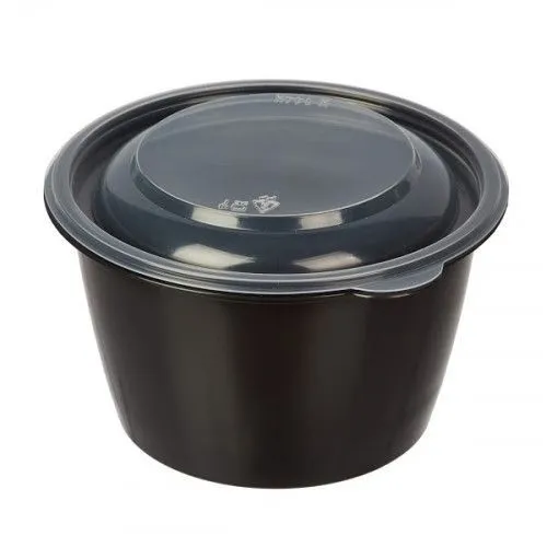 контейнер 144 мм ЮМТ 490мл черный (крышка 144К прозр.)*