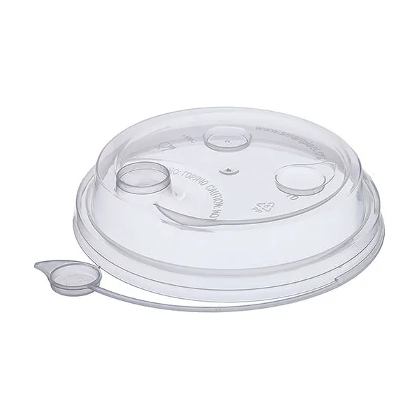 крышка д/стакана 250мл d=80мм прозрачная глянцевая с питейником ПП СП *