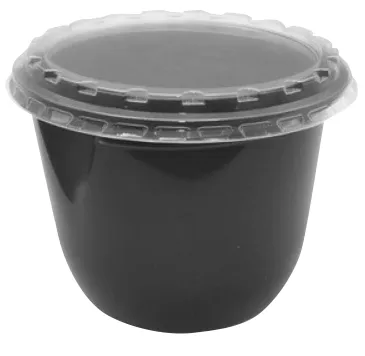 контейнер УЮ М-132 черный 750 мл РР (крышка прозр. М-138 низк.) *